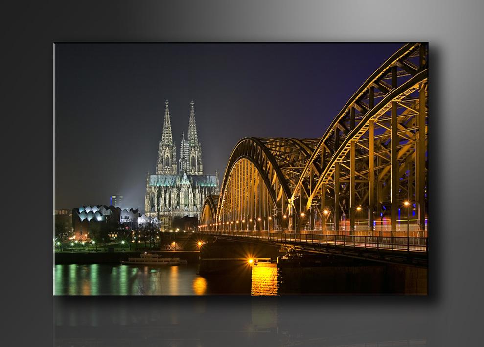 Köln Leinwandbild 120x80cm - Fertig gerahmt und sofort einsatzbereit – Ansicht 4