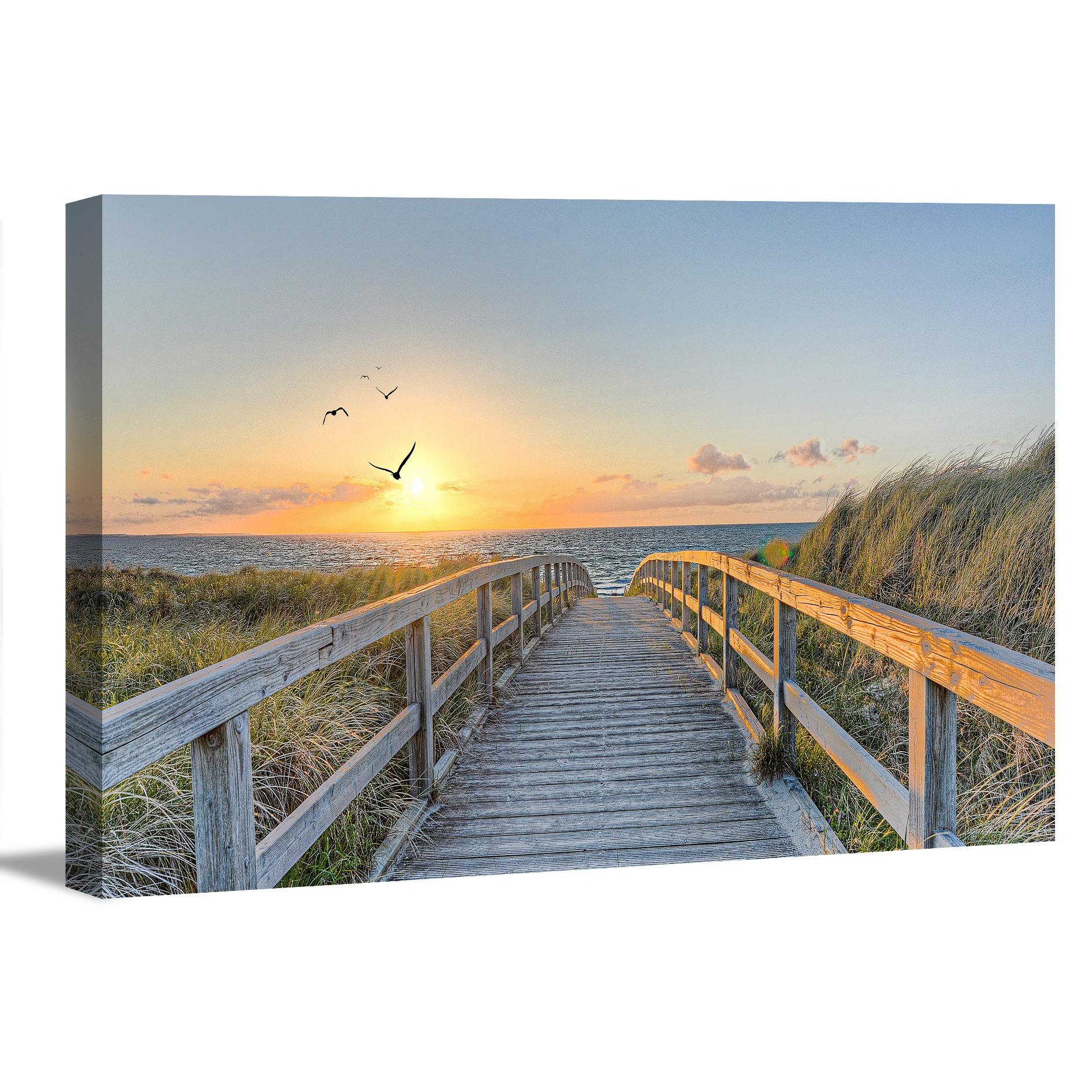 Leinwandbild Nordsee Ostsee – 120 x 80 cm mit Echtholzrahmen