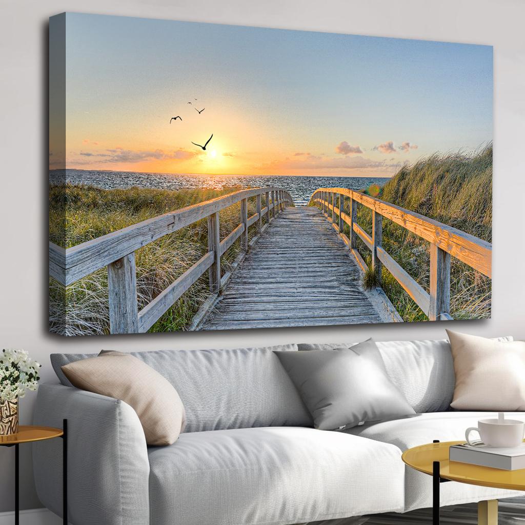 Leinwandbild Nordsee Ostsee – 120 x 80 cm mit Echtholzrahmen – Ansicht 2