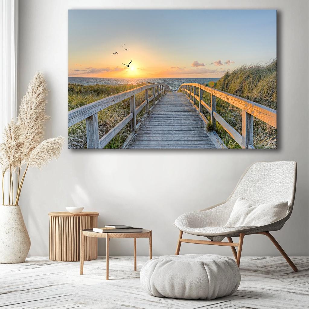 Leinwandbild Nordsee Ostsee – 120 x 80 cm mit Echtholzrahmen – Ansicht 6