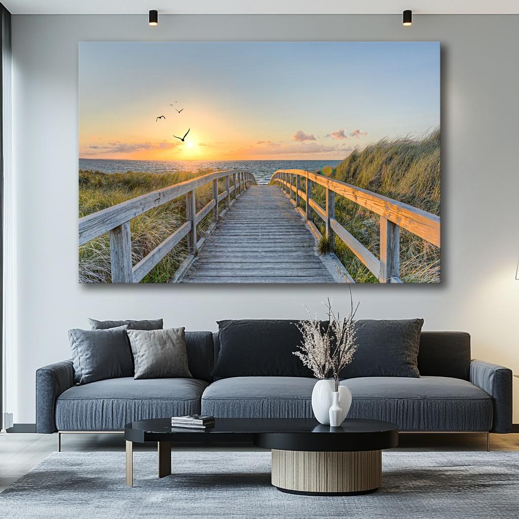 Leinwandbild Nordsee Ostsee – 120 x 80 cm mit Echtholzrahmen – Ansicht 7