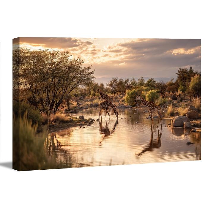 Bild fertig gerahmt Afrika Giraffen Savanne 120 x 80 cm 5079 – Ansicht 10