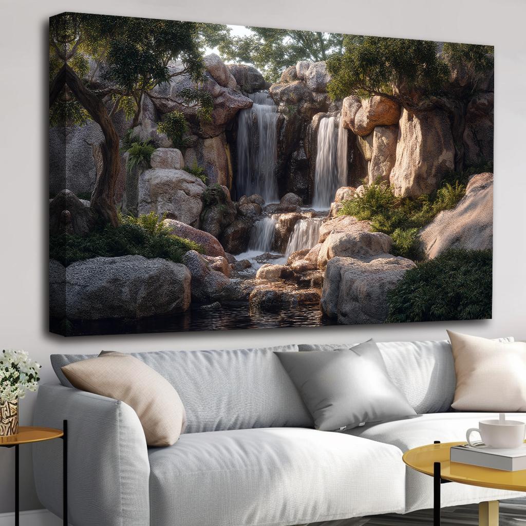 Bild fertig gerahmt Wasserfall 120 x 80 cm 5083 – Ansicht 2