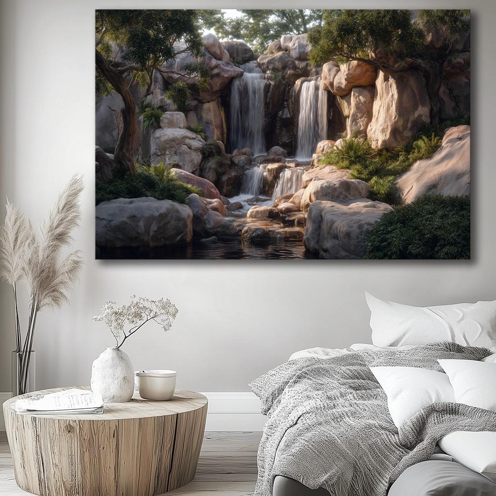 Bild fertig gerahmt Wasserfall 120 x 80 cm 5083 – Ansicht 3