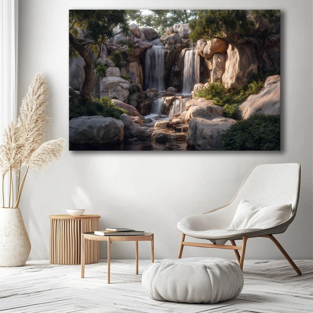 Bild fertig gerahmt Wasserfall 120 x 80 cm 5083 – Ansicht 5