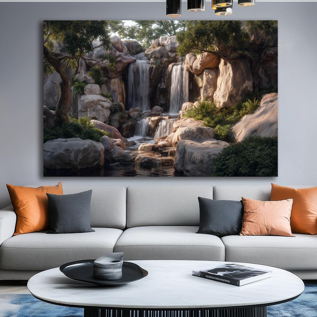 Bild fertig gerahmt Wasserfall 120 x 80 cm 5083 – Ansicht 6