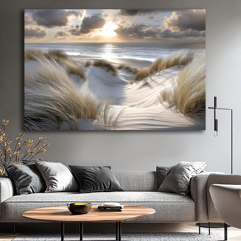 Bild fertig gerahmt Düne Sand Gräser 120 x 80 cm 5084 – Ansicht 2