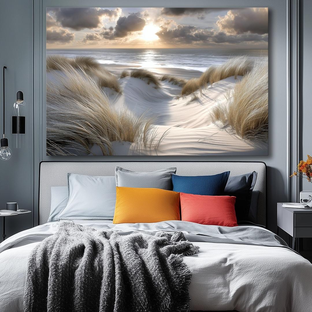 Bild fertig gerahmt Düne Sand Gräser 120 x 80 cm 5084 – Ansicht 3