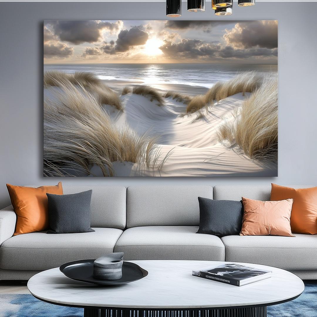 Bild fertig gerahmt Düne Sand Gräser 120 x 80 cm 5084 – Ansicht 4