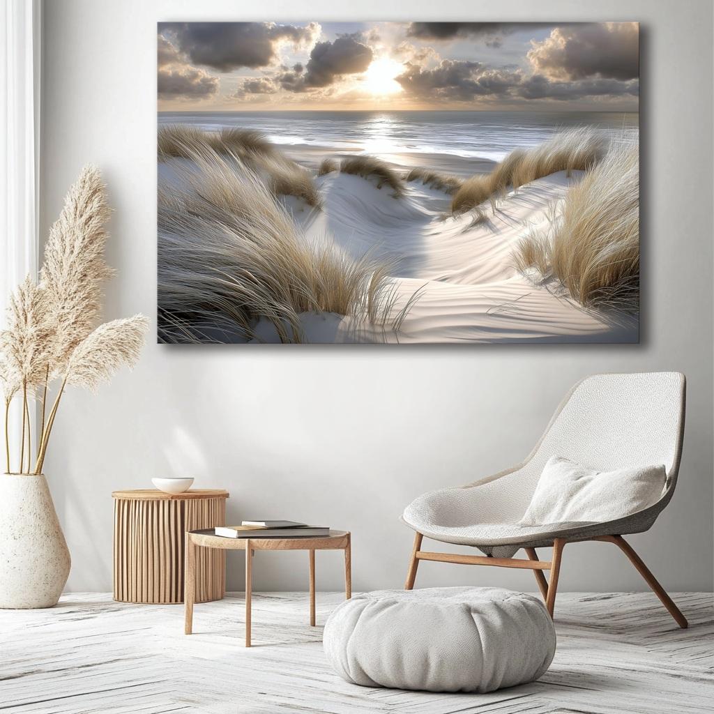 Bild fertig gerahmt Düne Sand Gräser 120 x 80 cm 5084 – Ansicht 5