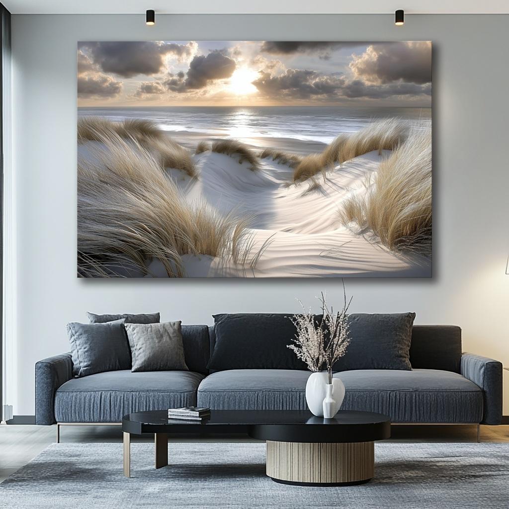 Bild fertig gerahmt Düne Sand Gräser 120 x 80 cm 5084 – Ansicht 6