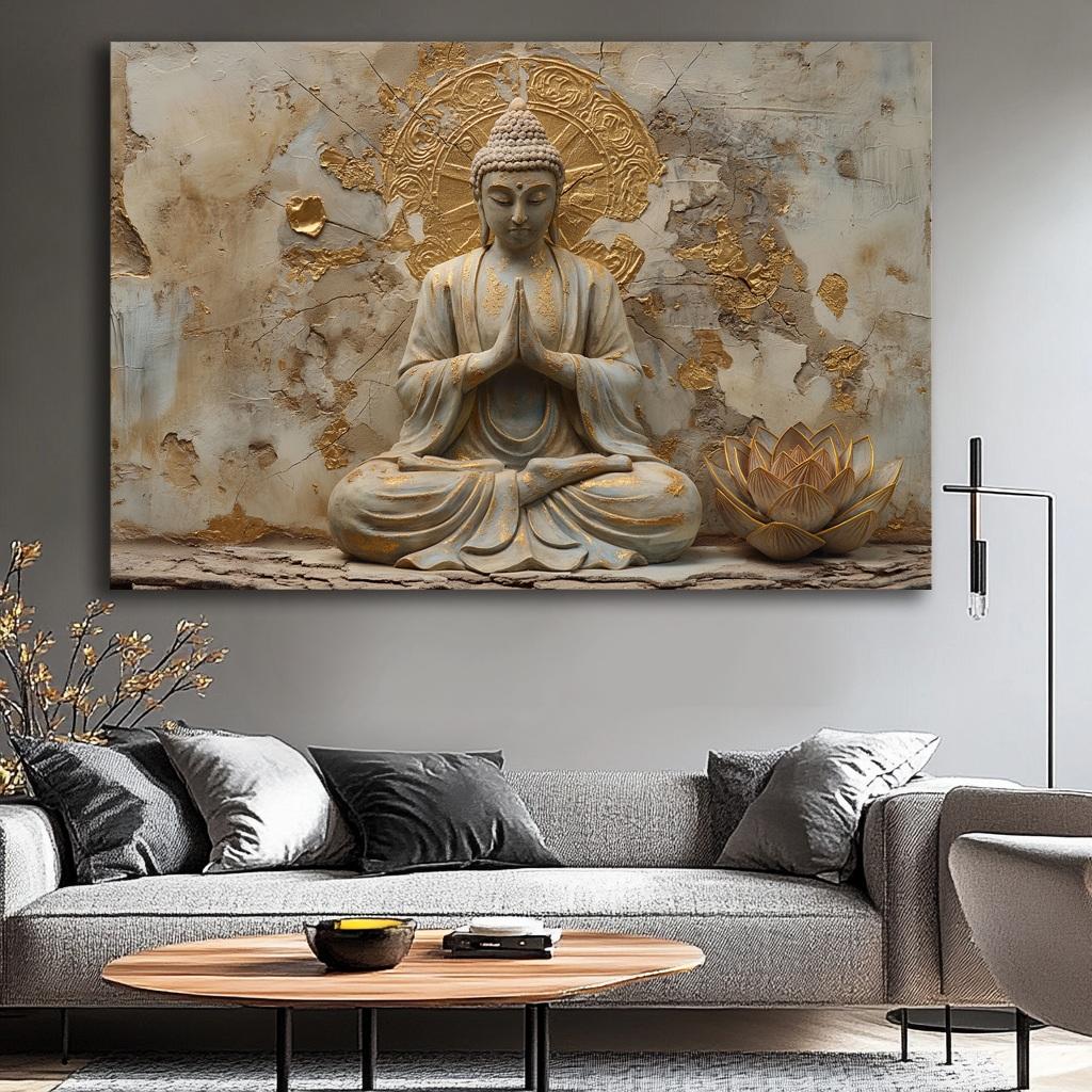 Bild fertig gerahmt Buddha 120 x 80 cm 5086 – Ansicht 2