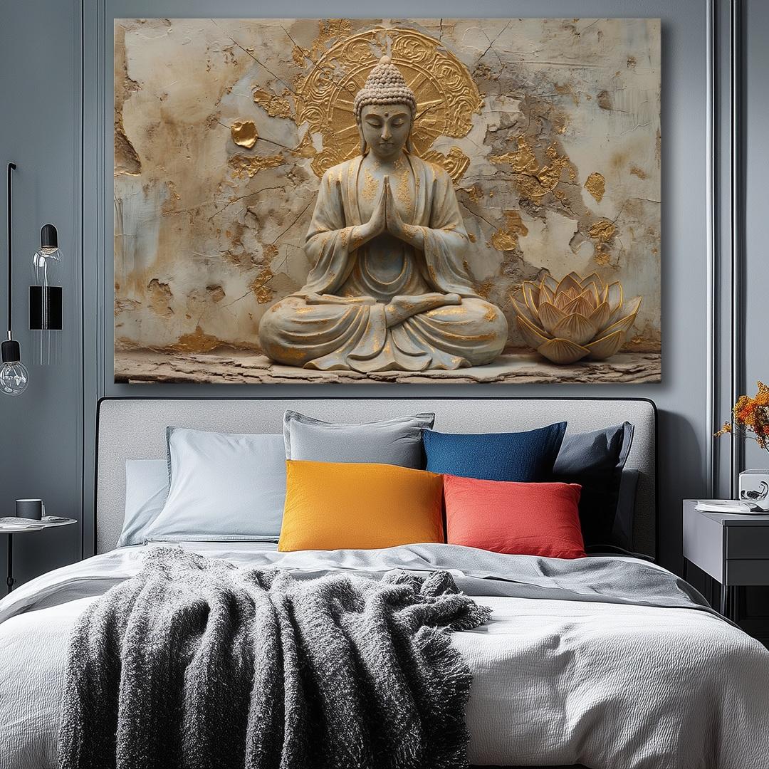 Bild fertig gerahmt Buddha 120 x 80 cm 5086 – Ansicht 4