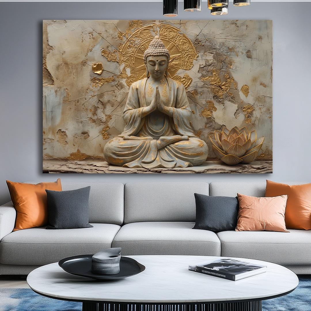 Bild fertig gerahmt Buddha 120 x 80 cm 5086 – Ansicht 5