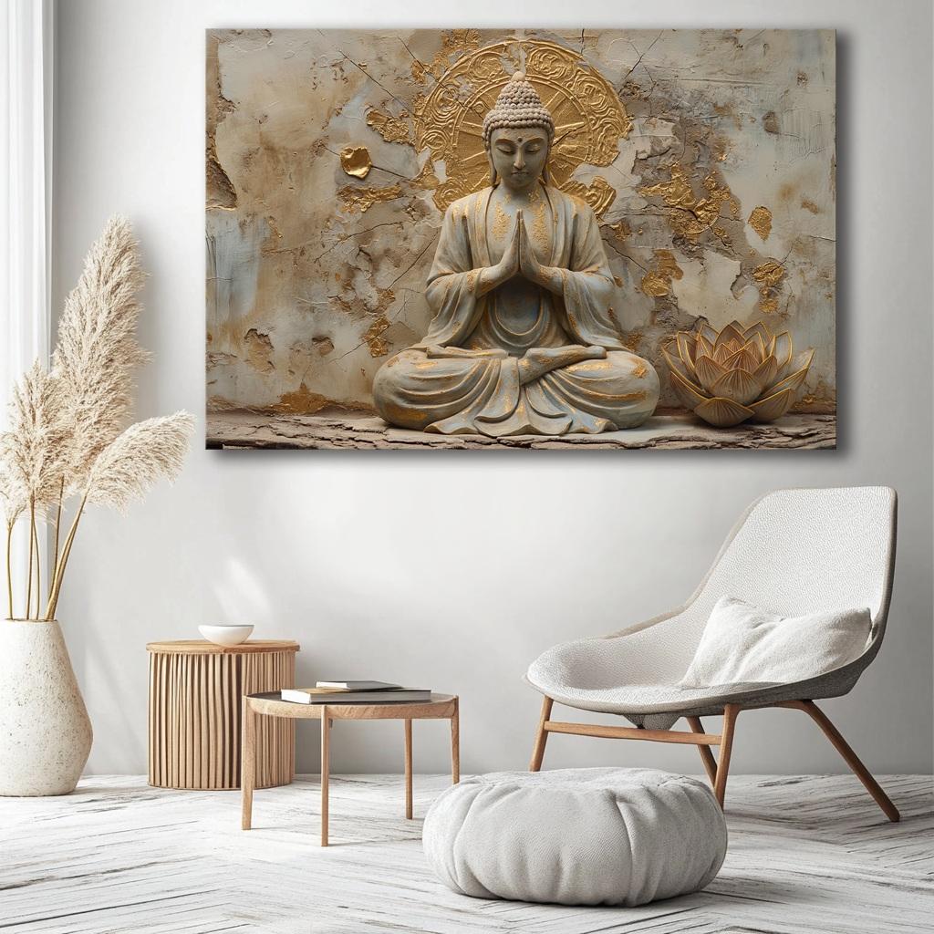 Bild fertig gerahmt Buddha 120 x 80 cm 5086 – Ansicht 6