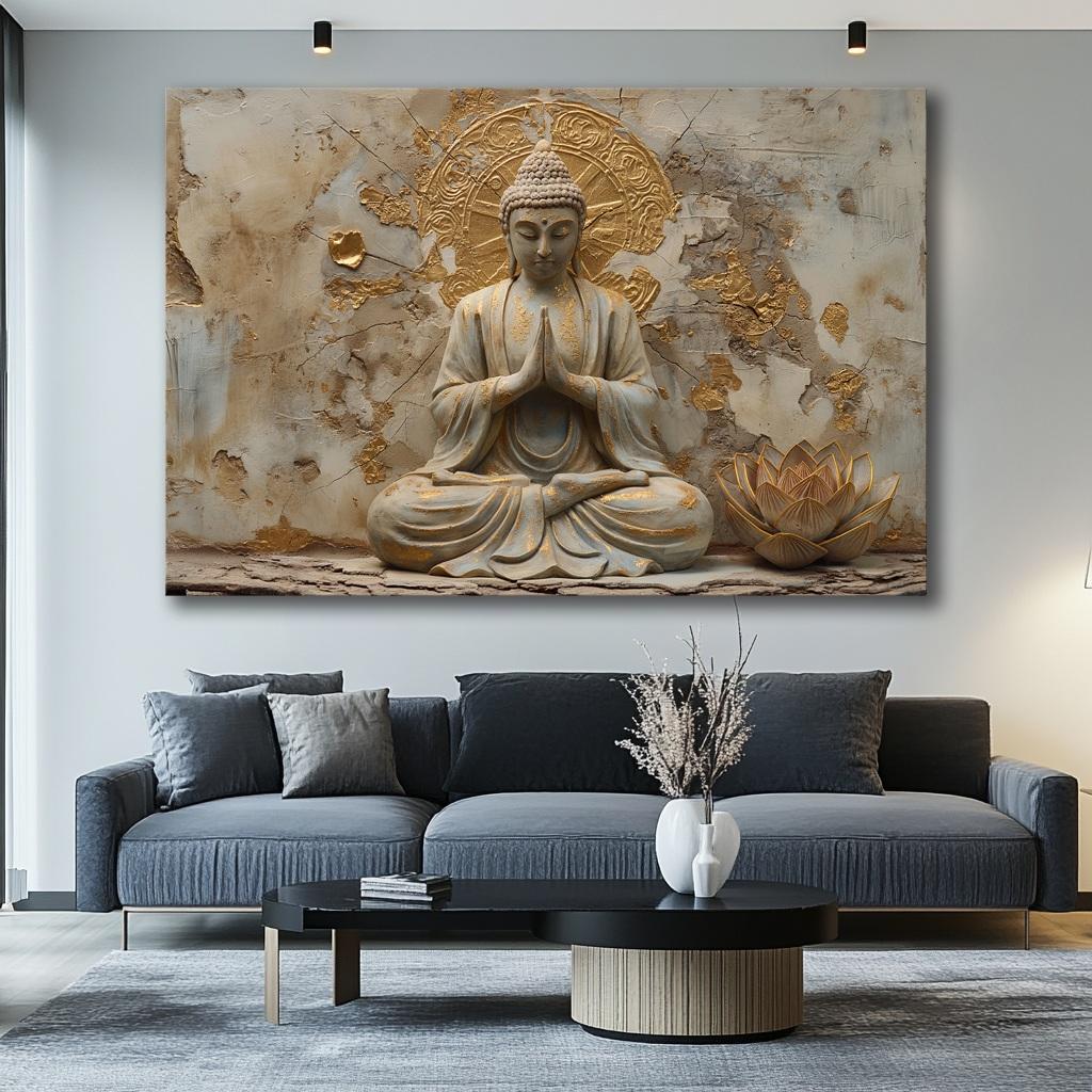 Bild fertig gerahmt Buddha 120 x 80 cm 5086 – Ansicht 7