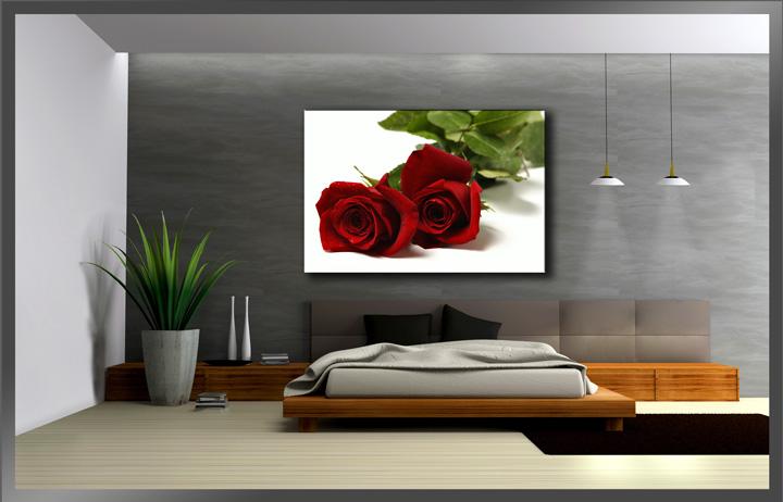 Rose Rot Bilder fertig gerahmt Bild 120x80cm XXL 5095 – Ansicht 3