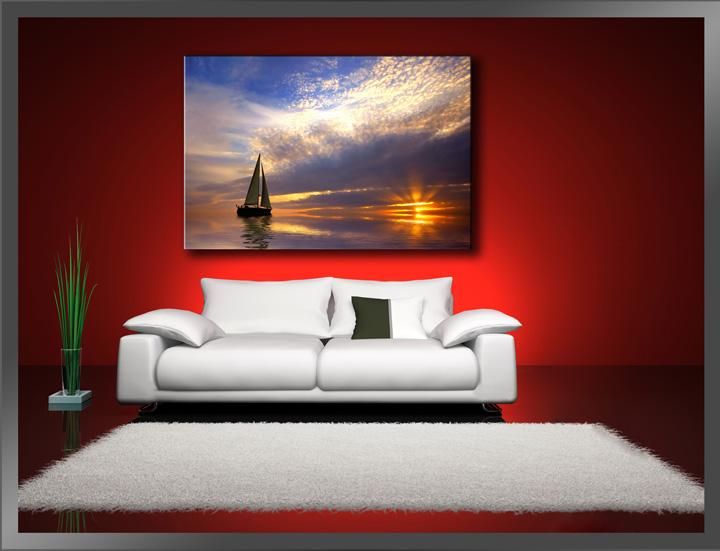 Segel Bilder fertig gerahmt Bild 120x80cm XXL 5097 – Ansicht 2