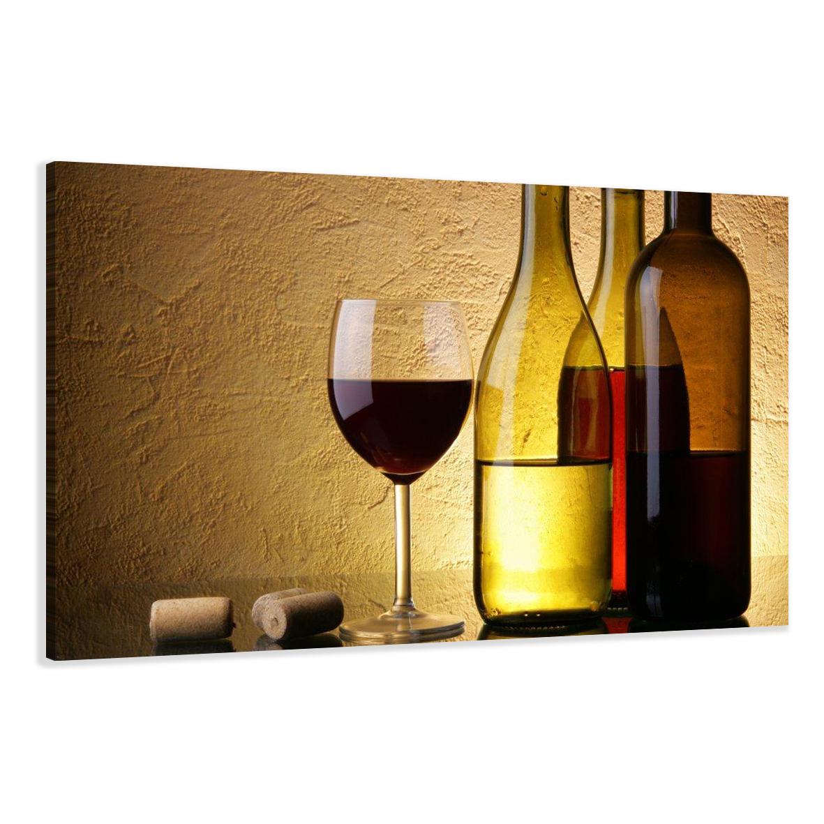 Wein Leinwandbild fertig gerahmt 120x80cm – Günstig online bestellen