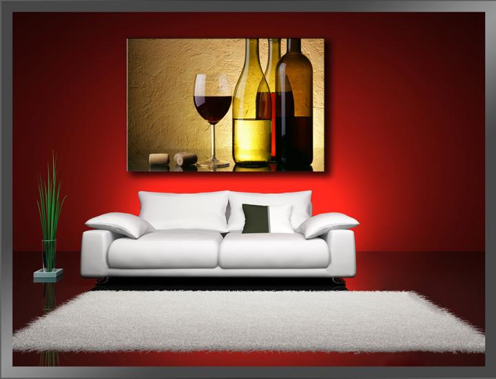 Wein Leinwandbild fertig gerahmt 120x80cm – Günstig online bestellen – Ansicht 2