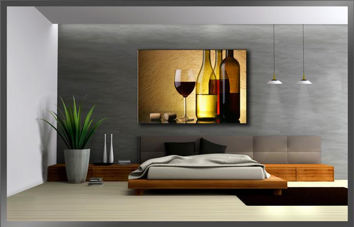 Wein Leinwandbild fertig gerahmt 120x80cm – Günstig online bestellen – Ansicht 3