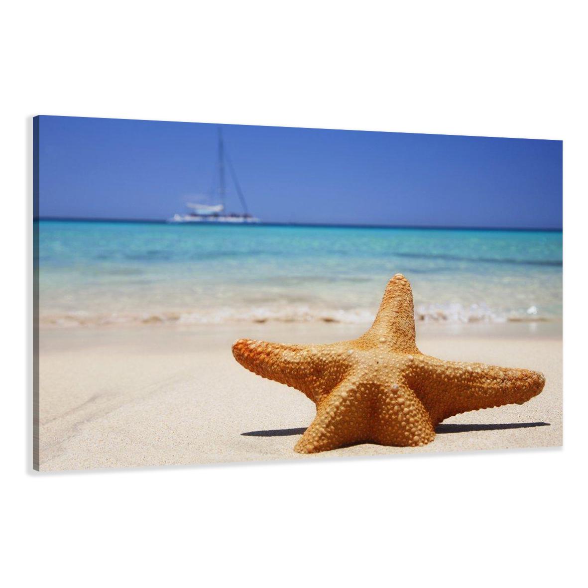 Strand Leinwandbild 120x80cm fertig gerahmt günstig kaufen
