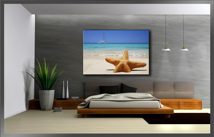 Strand Leinwandbild 120x80cm fertig gerahmt günstig kaufen – Ansicht 3