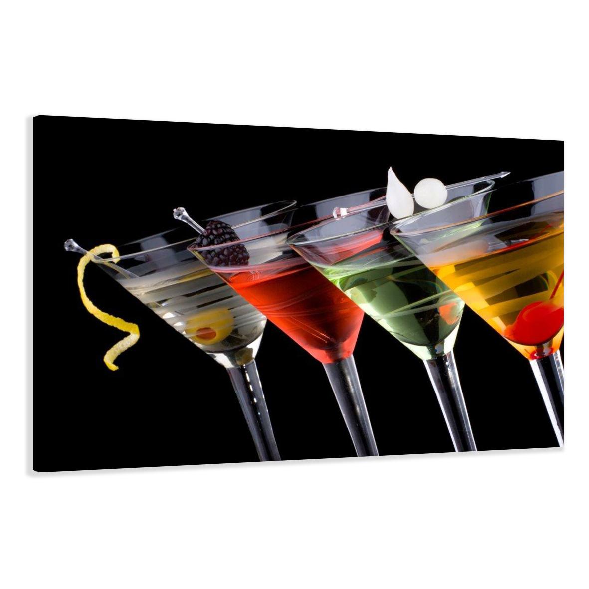Cocktails Leinwandbild 120x80cm - fertig gerahmt
