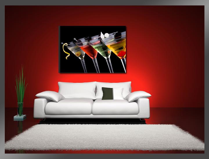 Cocktails Leinwandbild 120x80cm - fertig gerahmt – Ansicht 2