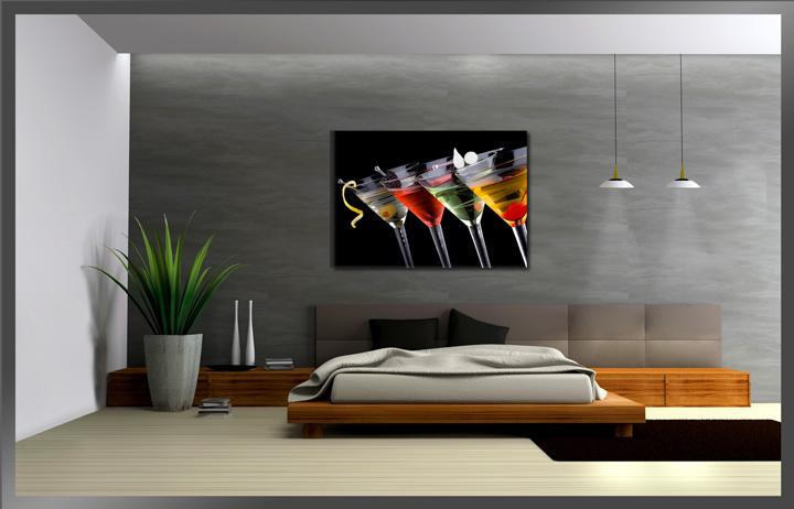 Cocktails Leinwandbild 120x80cm - fertig gerahmt – Ansicht 3