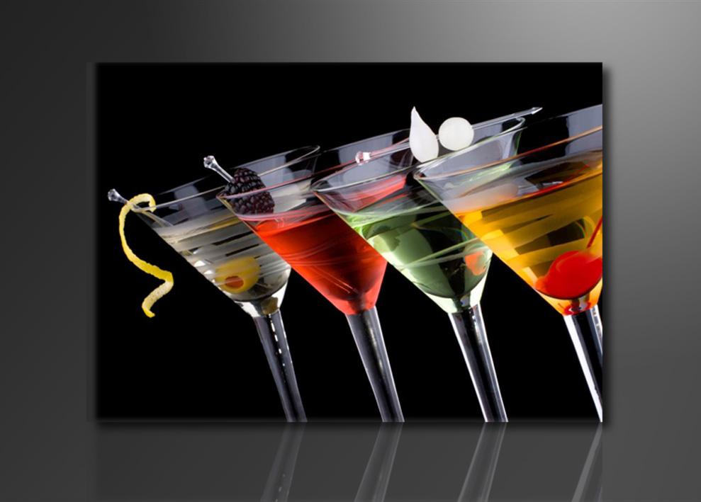 Cocktails Leinwandbild 120x80cm - fertig gerahmt – Ansicht 4