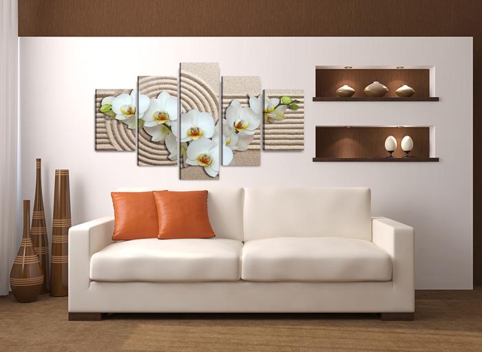 Leinwandbild Orchidee - 150x80cm XXL Wandbild fertig gerahmt – Ansicht 2