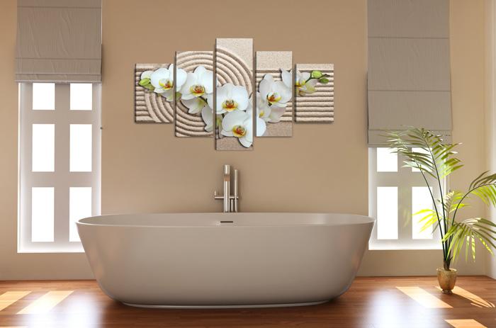 Leinwandbild Orchidee - 150x80cm XXL Wandbild fertig gerahmt – Ansicht 3