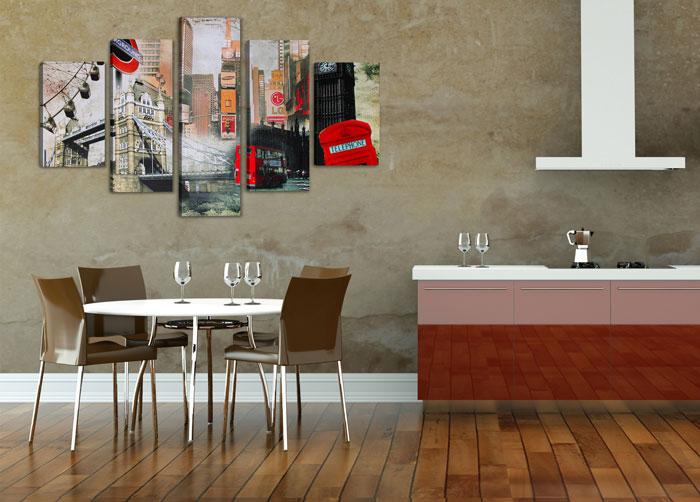 Leinwandbild London - modernes Wandbild 150x80cm – Ansicht 2