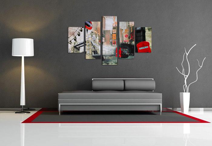 Leinwandbild London - modernes Wandbild 150x80cm – Ansicht 3