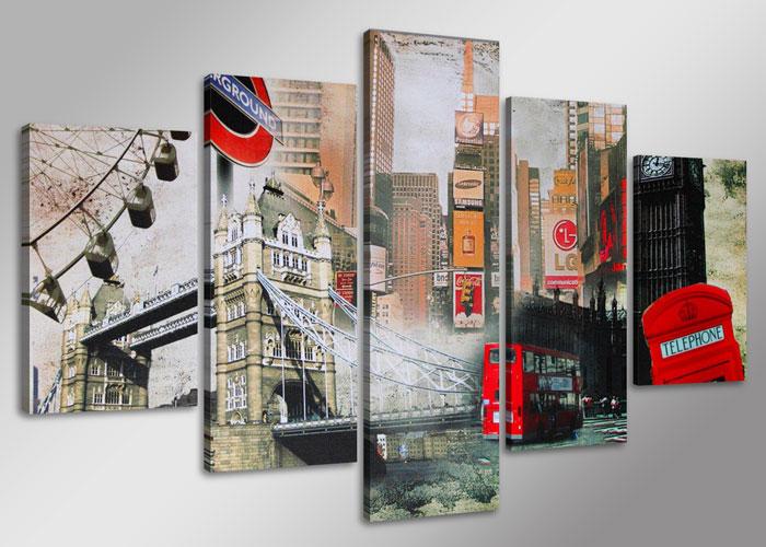 Leinwandbild London - modernes Wandbild 150x80cm – Ansicht 4