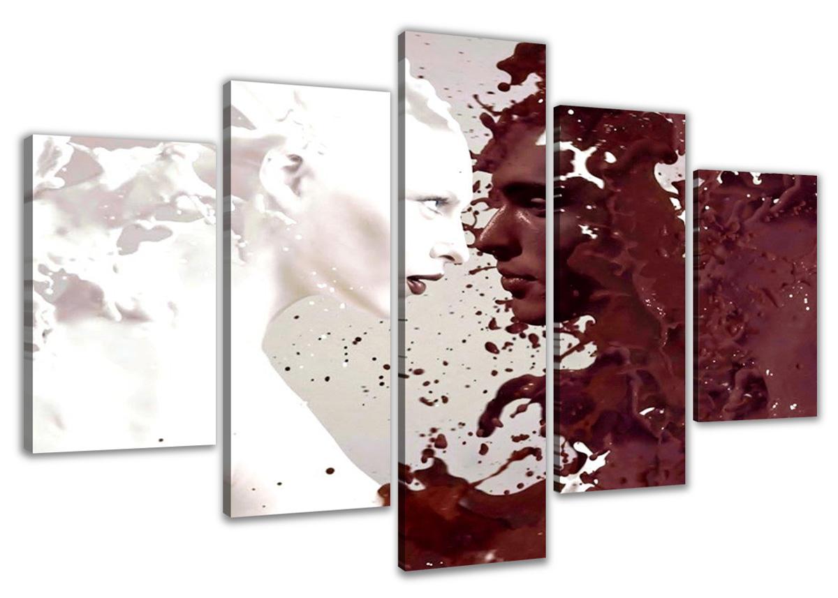 Leinwand Bild fert gerahmt Abstrakt 160cm XXL 5 5525 – Leinwandbild 160x80 cm 5-teilig kaufen