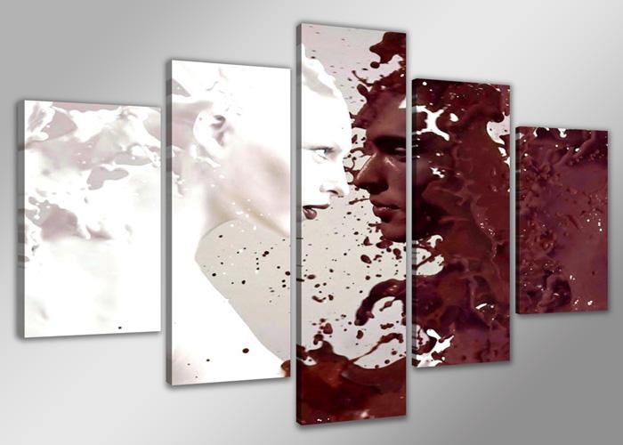 Abstraktes Leinwandbild 150x80cm in 5 Teilen – Ansicht 4