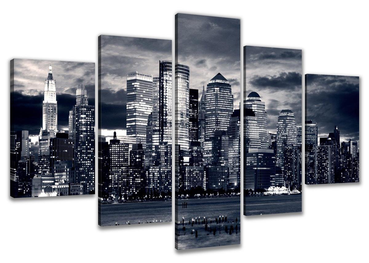 Leinwand Bild fert gerahmt stadt 160cm XXL 5 5531 !!Auslaufmodell !! – Leinwandbild 160x80 cm 5-teilig kaufen