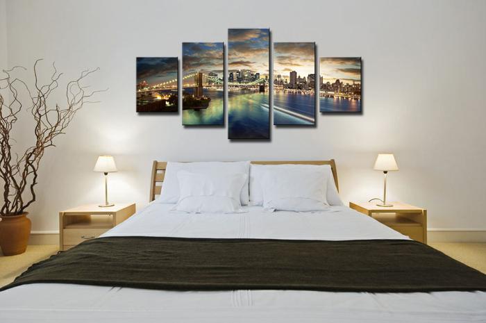 New York Leinwandbild 150x80 cm - 5-teilig mit Rahmen – Ansicht 3
