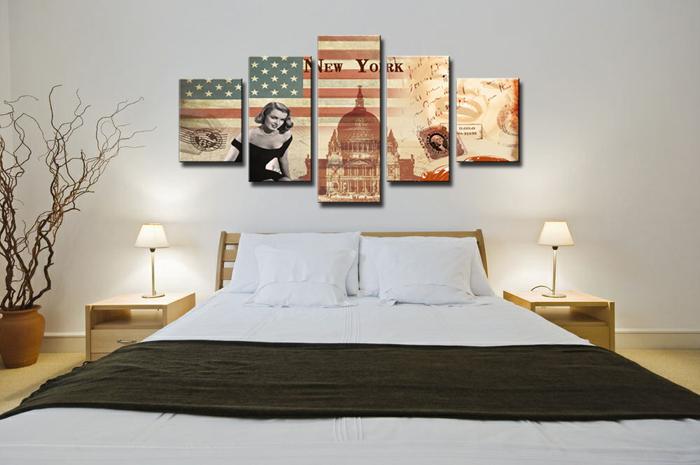 USA Leinwandbild 150x80 cm - 5 teiliges Wandbild – Ansicht 2