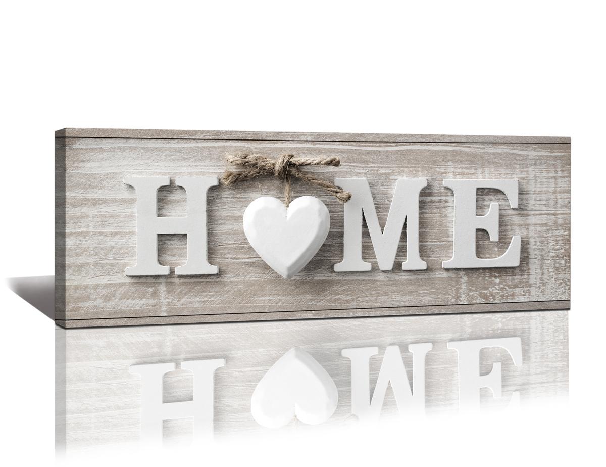 Leinwand Bild fert gerahmt HOME 120x40 cm 5702 – Leinwandbild 120x40 cm kaufen