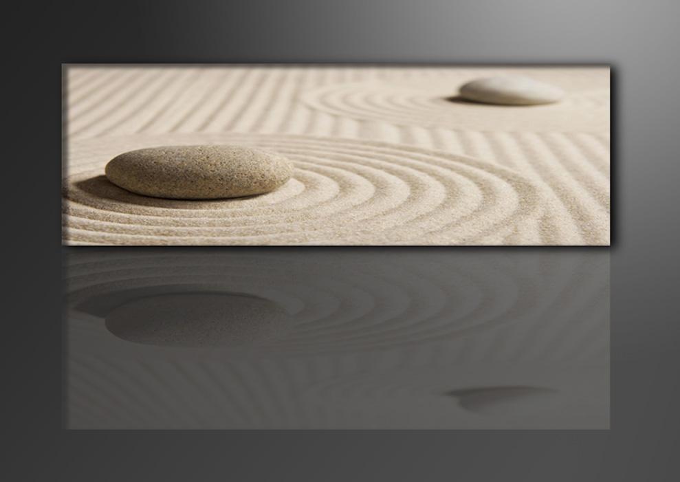 Leinwandbild Spa Sand – 120x40 cm fertig gerahmt – Ansicht 4