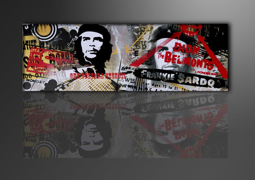 Che Guevara Leinwandbild 120x40 cm mit Echtholzrahmen – Ansicht 3