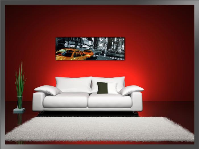 New York Leinwandbild 120x40cm - XXL Wandbild mit Rahmen – Ansicht 2