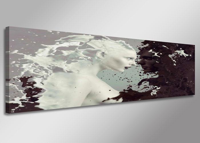 Abstraktes Leinwandbild 120x40cm - Moderner Wanddruck mit Rahmen – Ansicht 4