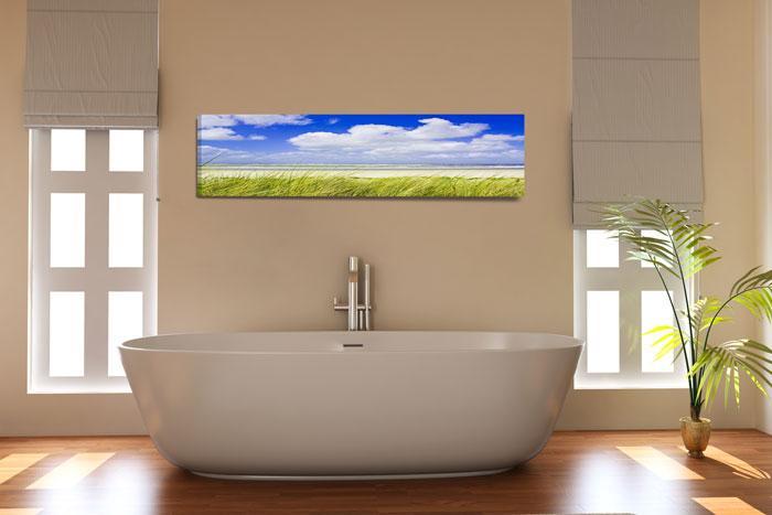 Leinwandbild Strand 120x40 cm – fertig gerahmt – Ansicht 2