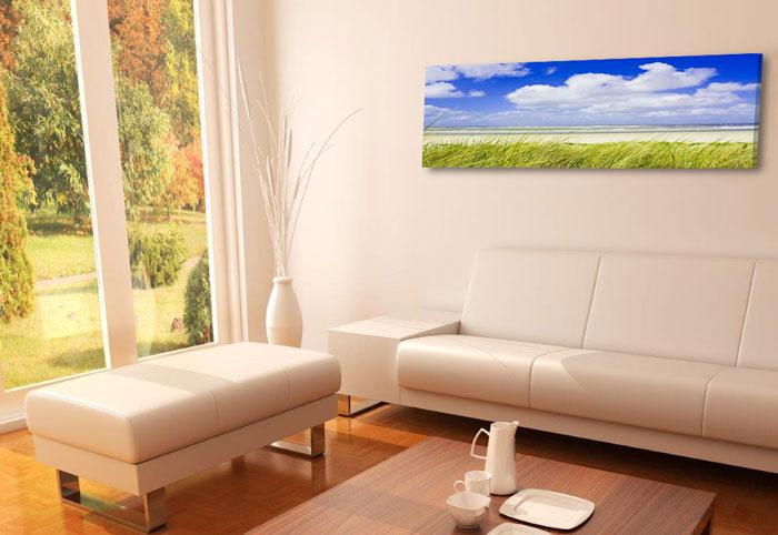 Leinwandbild Strand 120x40 cm – fertig gerahmt – Ansicht 3