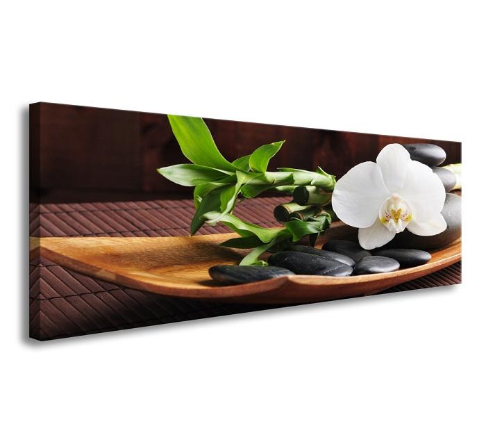 Zen Spa Leinwandbild 120x40 cm mit Echtholzrahmen – Ansicht 4