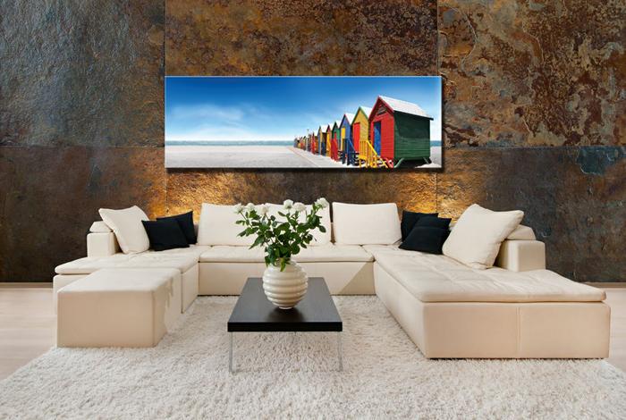 Leinwandbild Strand 120x40 cm - Fertig gerahmt kaufen – Ansicht 2